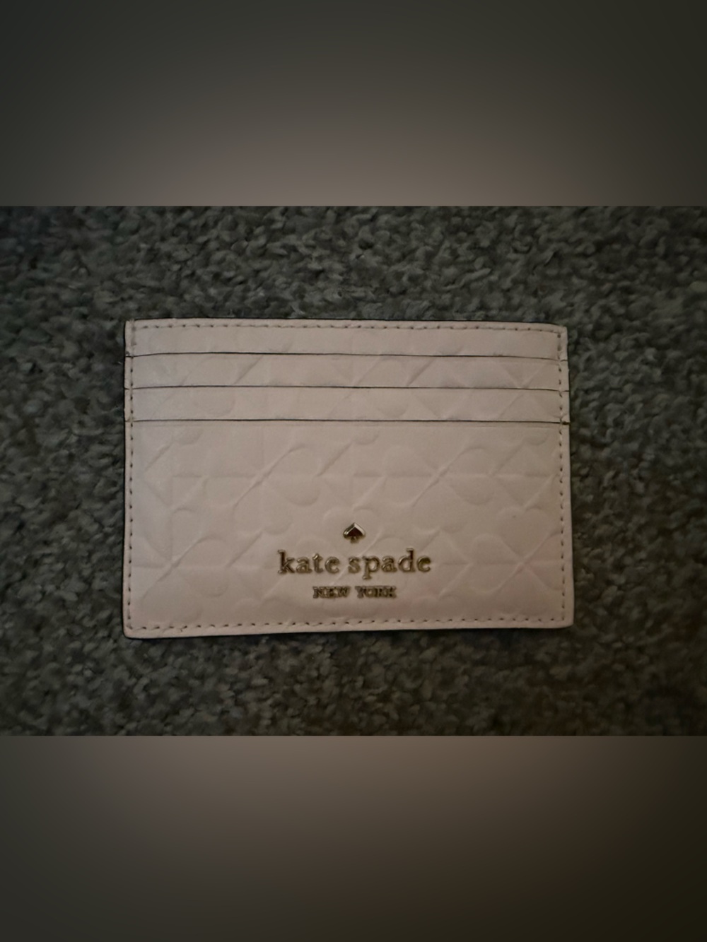 kate spade Pale Pink Quilted Heart Card Case